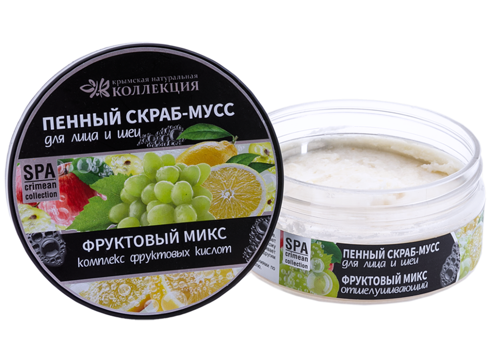 Пенный скраб-мусс 200 г (Фруктовый микс 150 г)